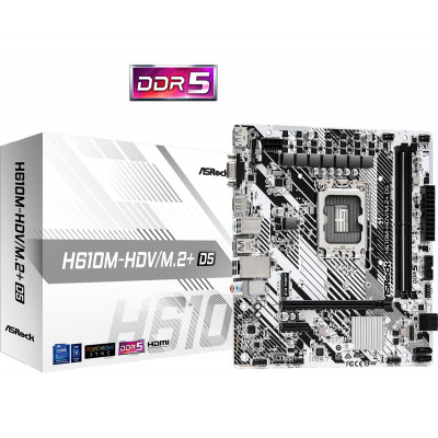 Мат. плата AsRock Socket 1700 LGA ( H610M-HDV/M.2+ D5 )
