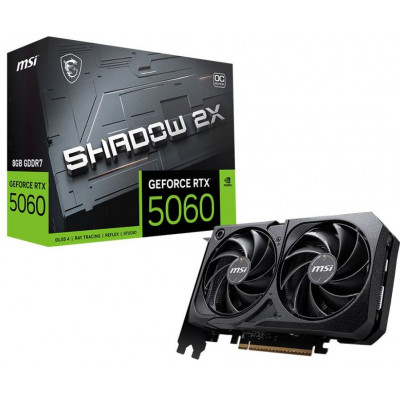 Видеокарта MSI GeForce RTX5060 (RTX 5060 8G SHADOW 2X OC) 8Gb GDDR7