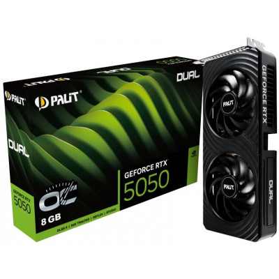 Видеокарта Palit GeForce RTX5050 Dual OC (NE65050S19P1-GB2070D) 8Gb GDDR6