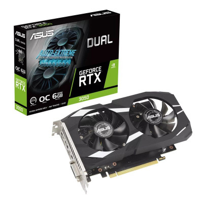 Видеокарта Asus GeForce RTX3050 OC DUAL (DUAL-RTX3050-O6G) 6Gb GDDR6