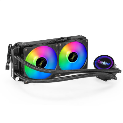Водяное охлаждение ExeGate BlackWater-240V2.PWM.RGB EX293457RUS TDP 220W