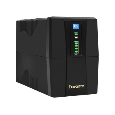 ИБП Exegate BNB-1000.LED.AVR.2SH.RJ.USB 1000VA/550W EX292786RUS