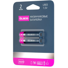 Батарейки Olmio AAA/LR03 BL2