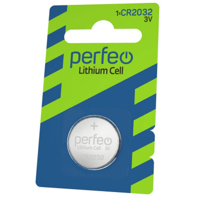 Элемент питания CR2032 (ТАБЛЕТКА) 3V Perfeo 1B