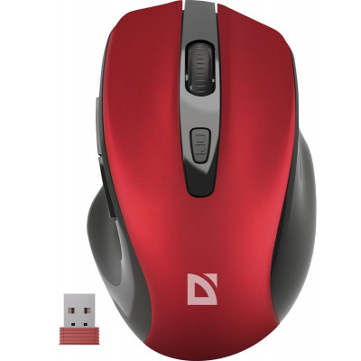 Мышь Defender Prime MB-053 красная беспроводная