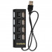 Разветвитель USB HUB ExeGate DUB-42 USB 2.0 hub, 4 в 1 черный