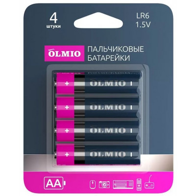 Батарейки Olmio AA/LR06 BL4