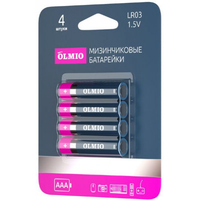 Батарейки Olmio AAA/LR03 BL4