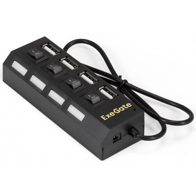 Разветвитель USB HUB ExeGate DUB-42SW, USB 2.0 EX293977RUS