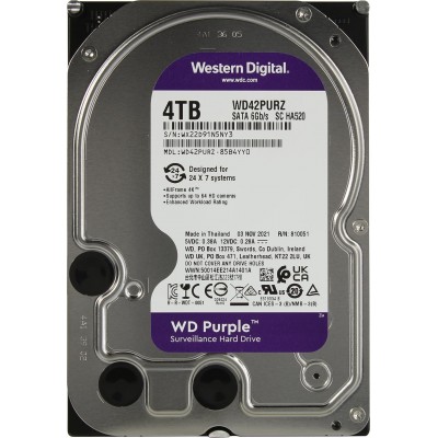 3.5'' HDD SATA 4000Gb WD WD43PURZ Purple