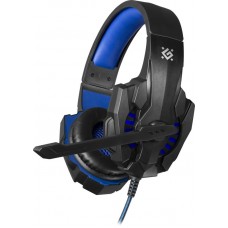 Наушники + микрофон Defender Warhead G-390, чёрный+синий