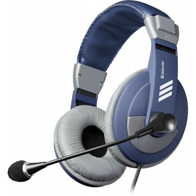 Наушники + микрофон Defender Gryphon 750 синий, кабель 2 м