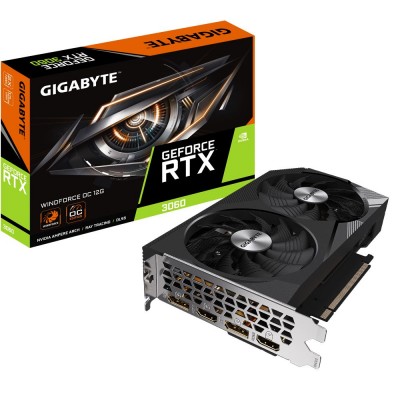 Видеокарта Gigabyte GeForce RTX3060 WINDFORCE OC (GV-N3060WF2OC-12GD 1.0) 12Gb GDDR6