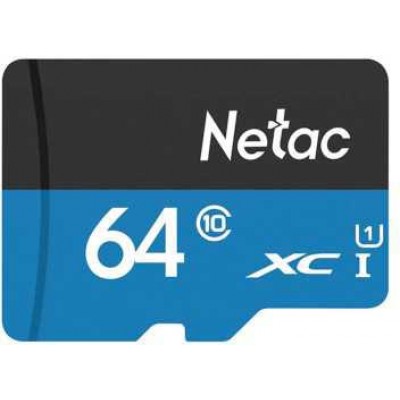 SDMicro  64Gb Netac c адаптером SD NT02P500STN-064G-R class10
