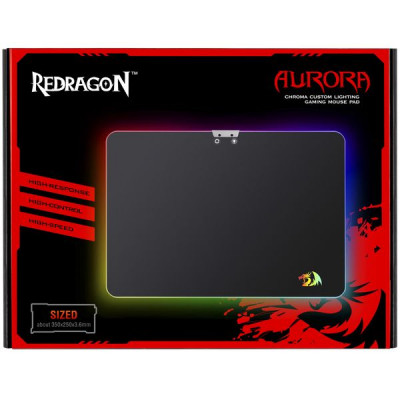 Коврик для мыши Redragon Aurora - RGB-подсветкой, металл, нескользящее резина