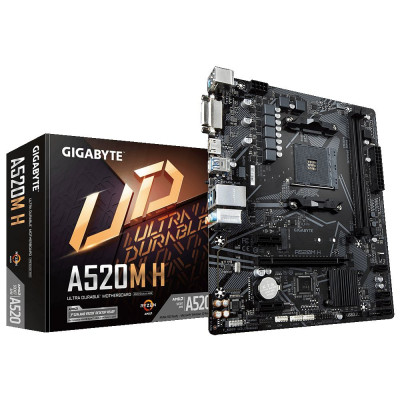 Мат. плата Gigabyte Socket AM4 "A520M H"