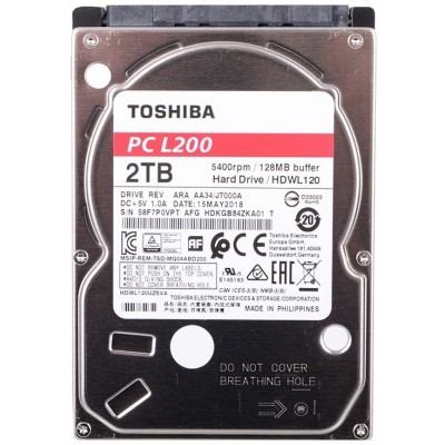 2.5'' HDD SATA 2000Gb Toshiba HDWL120UZSVA