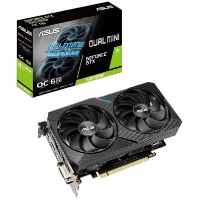 Видеокарта Asus GeForce GTX1660 SUPER (DUAL-GTX1660S-O6G-MINI) 6Gb GDDR6