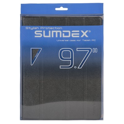 Чехол для планшета 9.7" SUMDEX TCH-974BK Эко кожа/Пластик (черный)