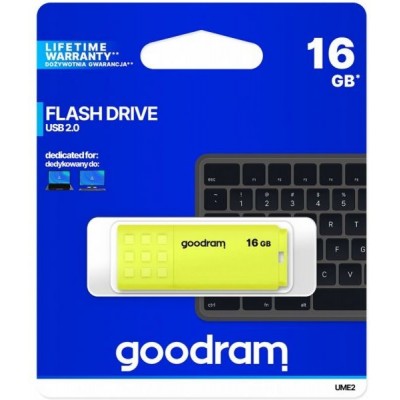 USB Flash Drive 16GB USB 2.0 Goodram UME2 Yellow
