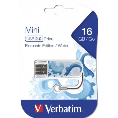 USB Flash Drive 16GB Verbatim (MINI Elements Water) USB2.0 (49407)