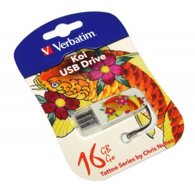 USB Flash Drive 16GB Verbatim (TATTOO EDITION KOI) USB2.0 (49886)