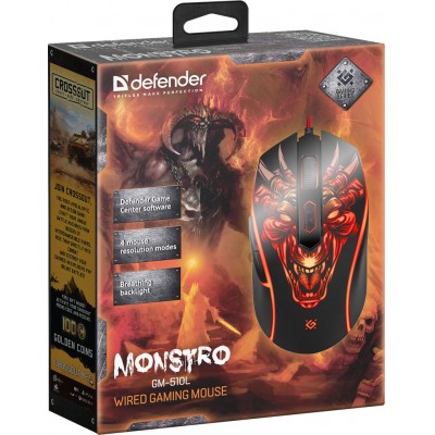 Мышь Defender Monstro GM-510L, игровая оптическая