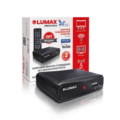 Цифровой эфирный приёмник LUMAX DV1111HD DVB-T2