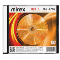 диск DVD-R Mirex 4.7Gb 16X Slim Case