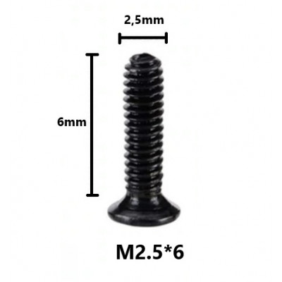 Болт M2.5 x 6.0 мм (10 шт) 