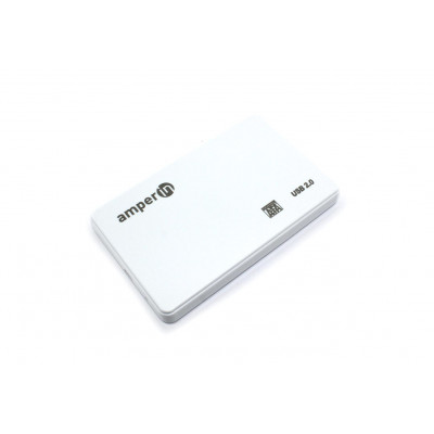 Внешний корпус 2,5" для HDD SATA Amperin AM25U2PW USB 2.0 пластиковый, белый