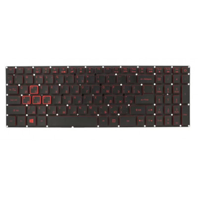 Клавиатура для Acer Nitro 5 AN515-41 ORIGINAL черная с красной подсветкой