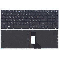 Клавиатура для Acer Aspire E5-522, E5-573, E5-722 черная с подсветкой