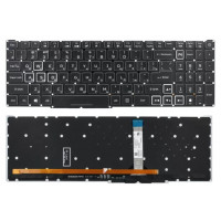 Клавиатура для Acer Nitro 5 AN517-41 черная с RGB подсветкой (узкий шлейф)