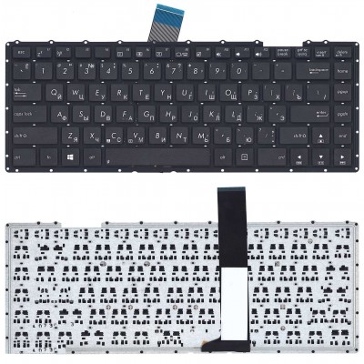 Клавиатура для Asus X450 черная, без рамки
