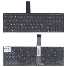Клавиатура для Asus K56 черная без рамки, плоский Enter