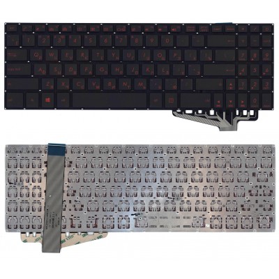 Клавиатура для Asus FX570 черная с подсветкой