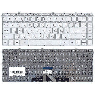 Клавиатура для HP Pavilion 14-DV 14-DW серебристая Клавиатура для HP Pavilion 14-DV 14-DW серебристая