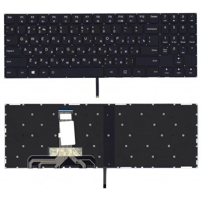Клавиатура для Lenovo Legion Y520 Y520-15IKB черная без рамки, белая подсветка