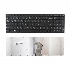 Клавиатура для Lenovo Ideapad Y570 черная рамка черная