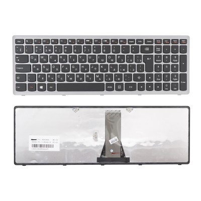Клавиатура для Lenovo G505s Z510 S510 черная c серебристой рамкой