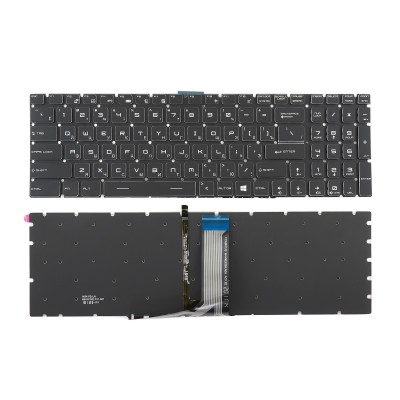Клавиатура для MSI GT72 GS60 GS70 GP62 GL72 GE72 черная с белой подсветкой