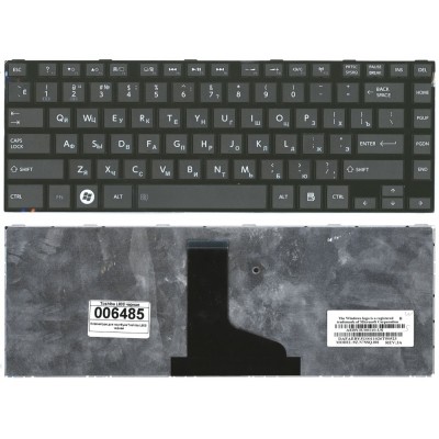 Клавиатура для Toshiba Satellite L800 L830 чёрная с чёрной рамкой