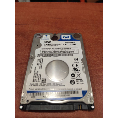 Б/У HDD 2.5" 500Gb WD WD500LPVX Б/У HDD 2.5" 500Gb WD WD500LPVX