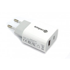 Сетевое ЗУ Amperin Quick Charge USB 3.0 + Type-C 18W