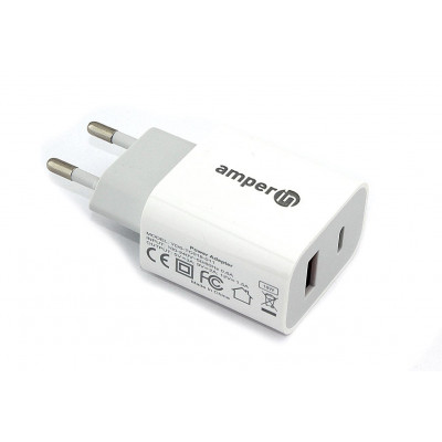 Сетевое ЗУ Amperin Quick Charge USB 3.0 + Type-C 18W