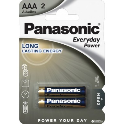 Батарейки Panasonic Everyday Power AAA Alkaline (2шт.) LR03REB/ 2BR (BL-2)