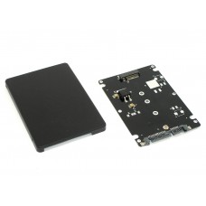 Переходник бокс для SSD диска M2 с выходом SATA пластиковый, черный