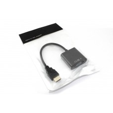 Переходник HDMI на VGA с кабелем чёрный