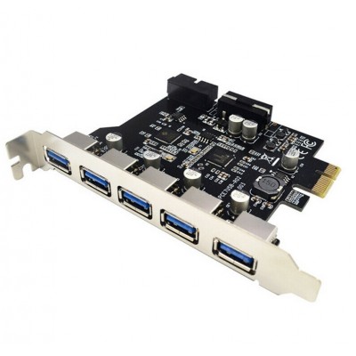 Плата расширения PCIe для USB 3.0 19Pin 5 port PCI Express Expansion Card Renesas uPD720201